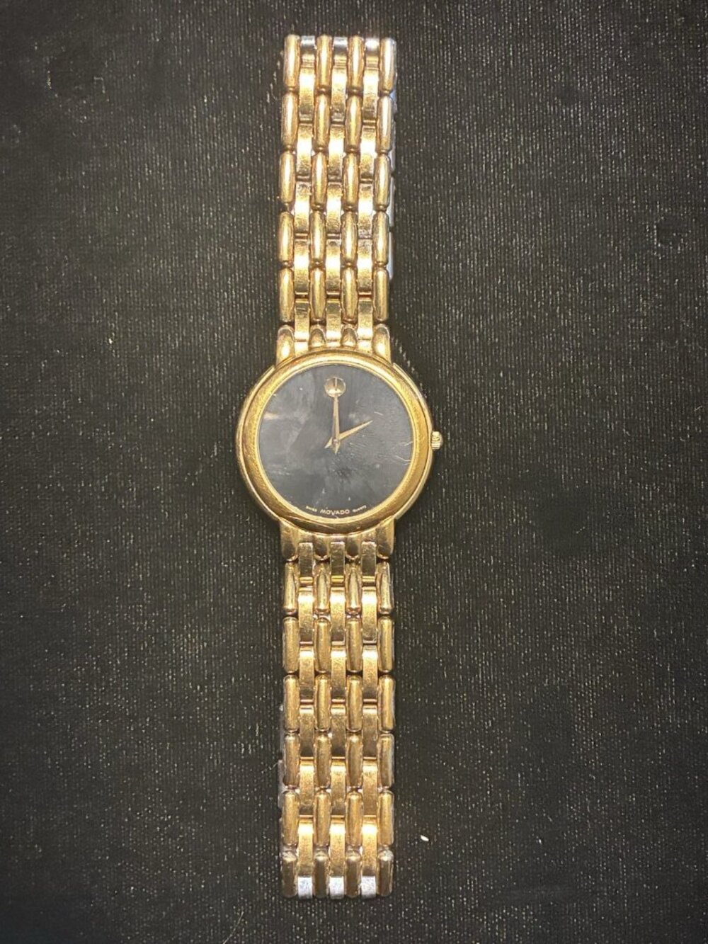 Movado Museum Gold Tone Quartz Ladies Watch 88.19.865C Box